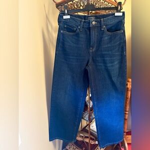 Banana Republic Womens Straight High rise Jeans in dark blue